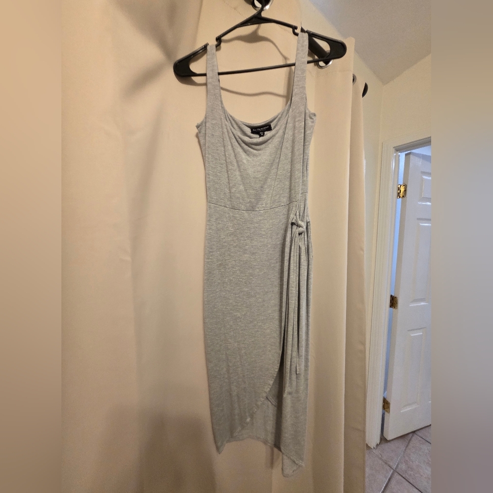 See You Monday Asymmetrical Gray Dress